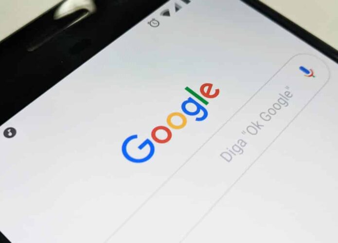 navegador do google em um celular