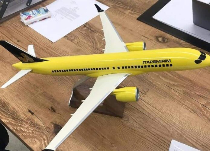 miniatura de avião da Itapemirim