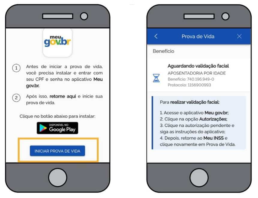 Tutorial de como fazer a prova de vida pelo celular | Reprodução