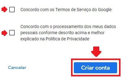 Como criar conta no Google