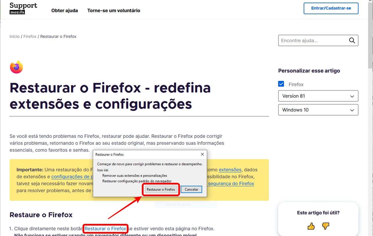 Imagem: Firefox/Reprodução