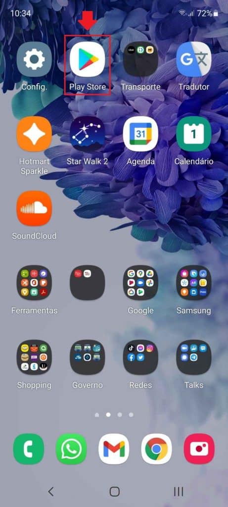 Abrir loja de aplicativos Google Play Store