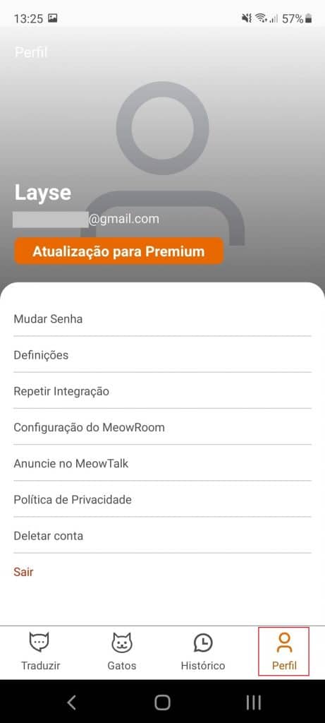 Como editar seu perfil no MeowTalk