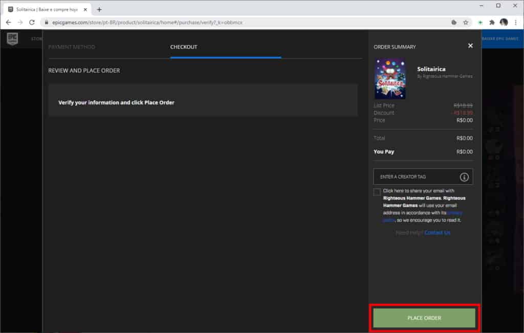 Como baixar "Solitairica" de graça no PC - Passo 4