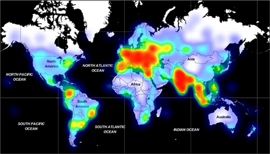 Distribuição geográfica do Adrozek