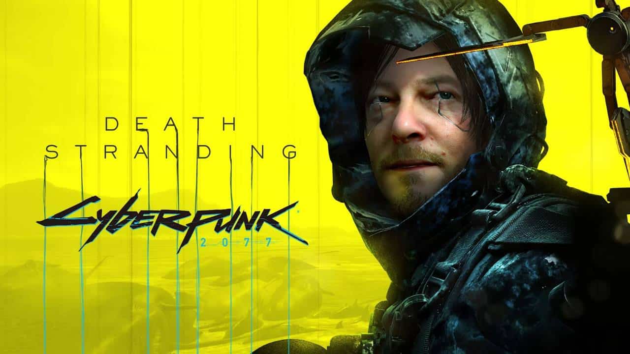 Anúncio de crossover entre os jogos 'Death Stranding' e 'Cyberpunk 2077', com o personagem Sam Bridges