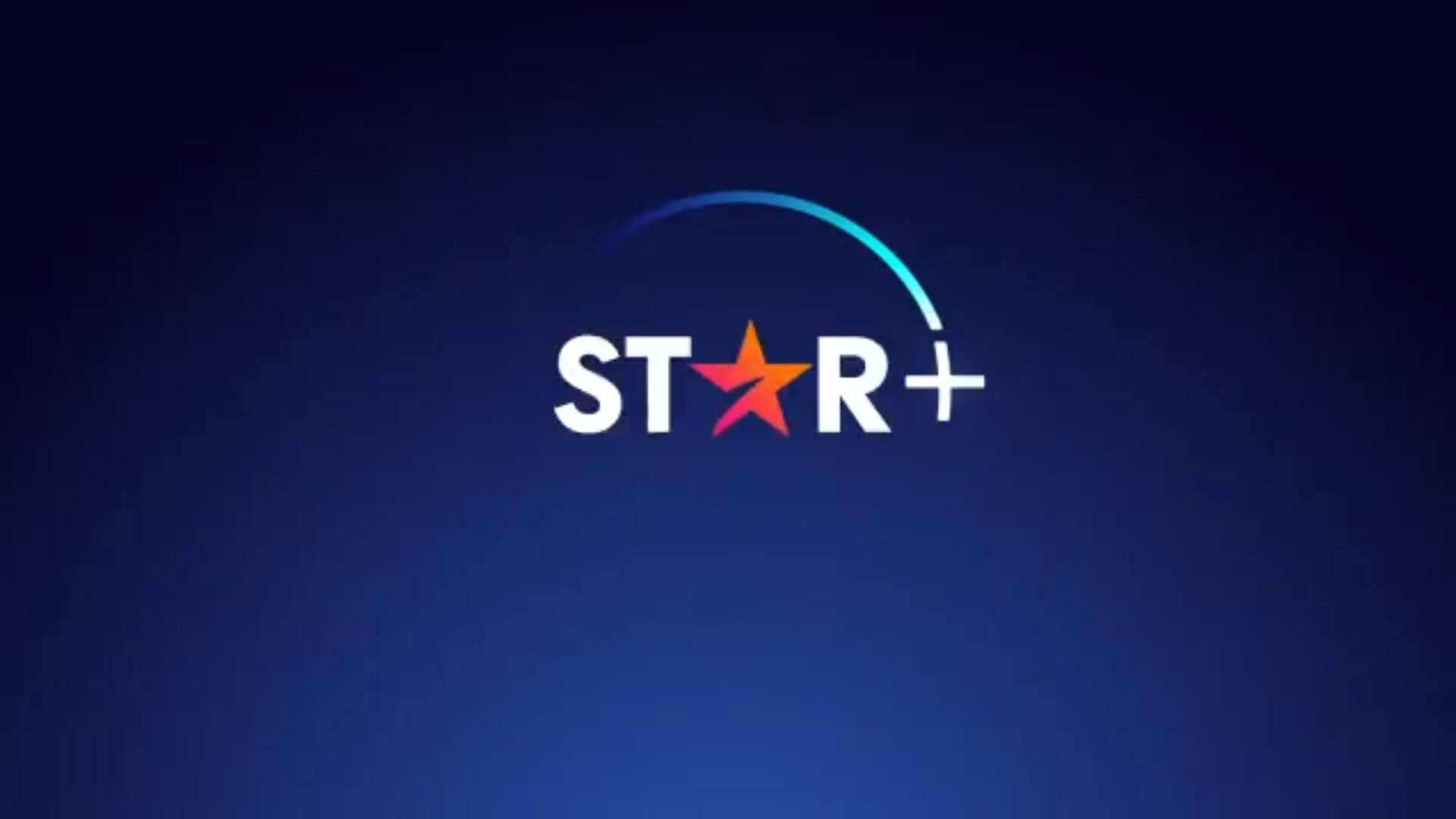 Logo do serviço Star+, novo streaming da Disney, exibido sobre fundo azul escuro
