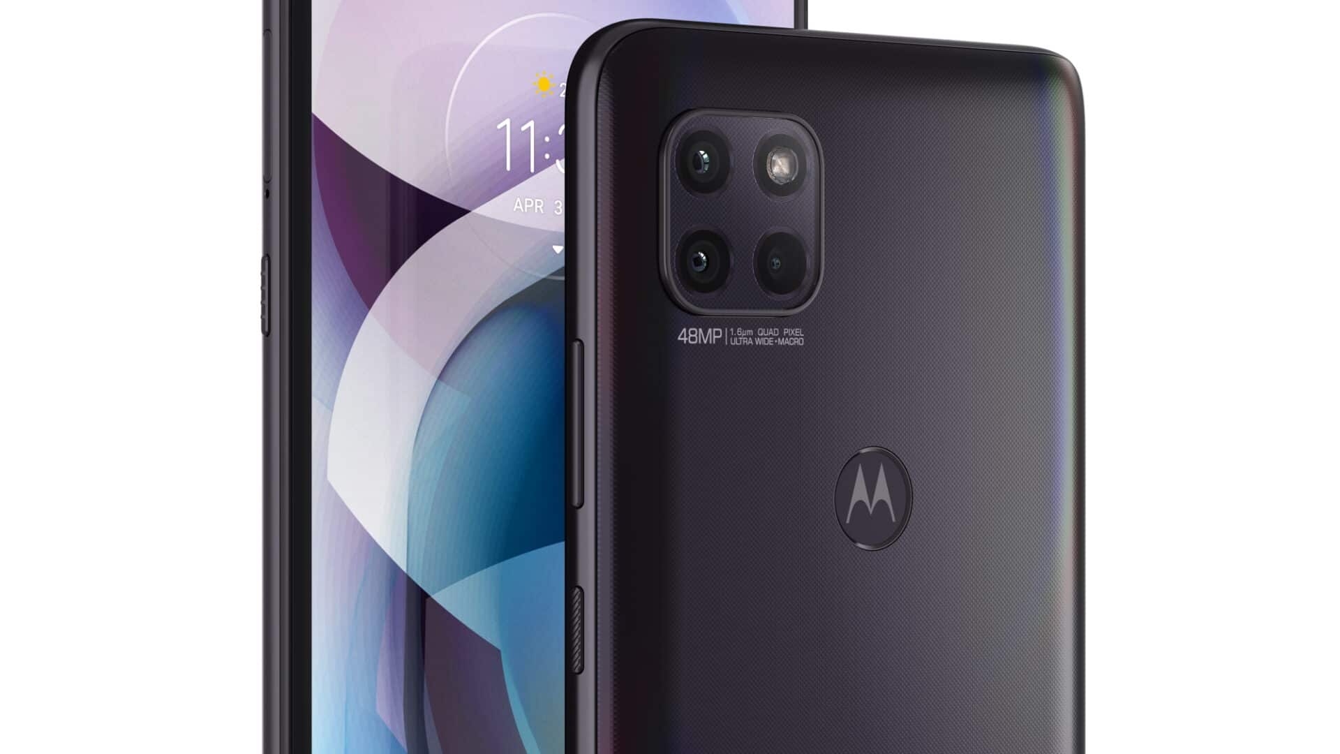 modelo Moto G 5G, que é lançado no brasil junto ao Moto G9 Power e o Moto E7