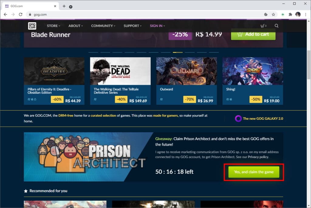 Como obter o Prison Architect de graça no PC - Passo 1