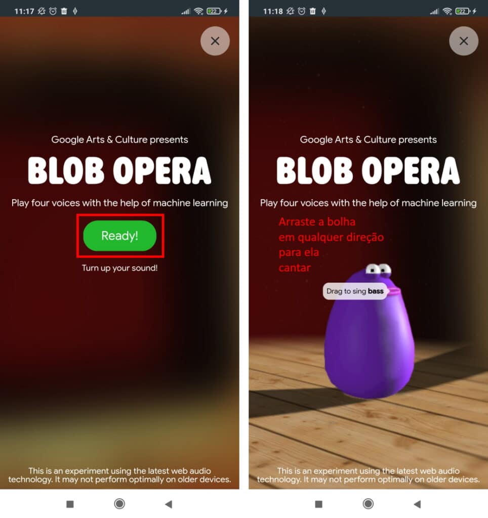 Como criar músicas com o Blob Opera - Passo 2