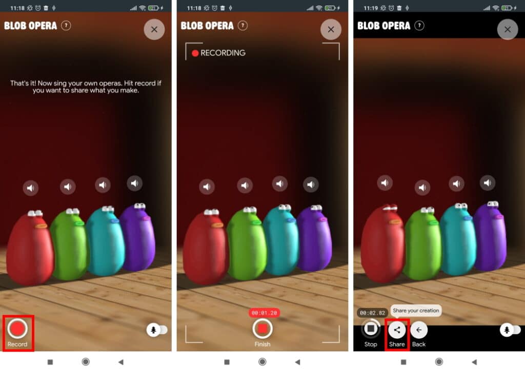 Como criar músicas com o Blob Opera - Passo 3