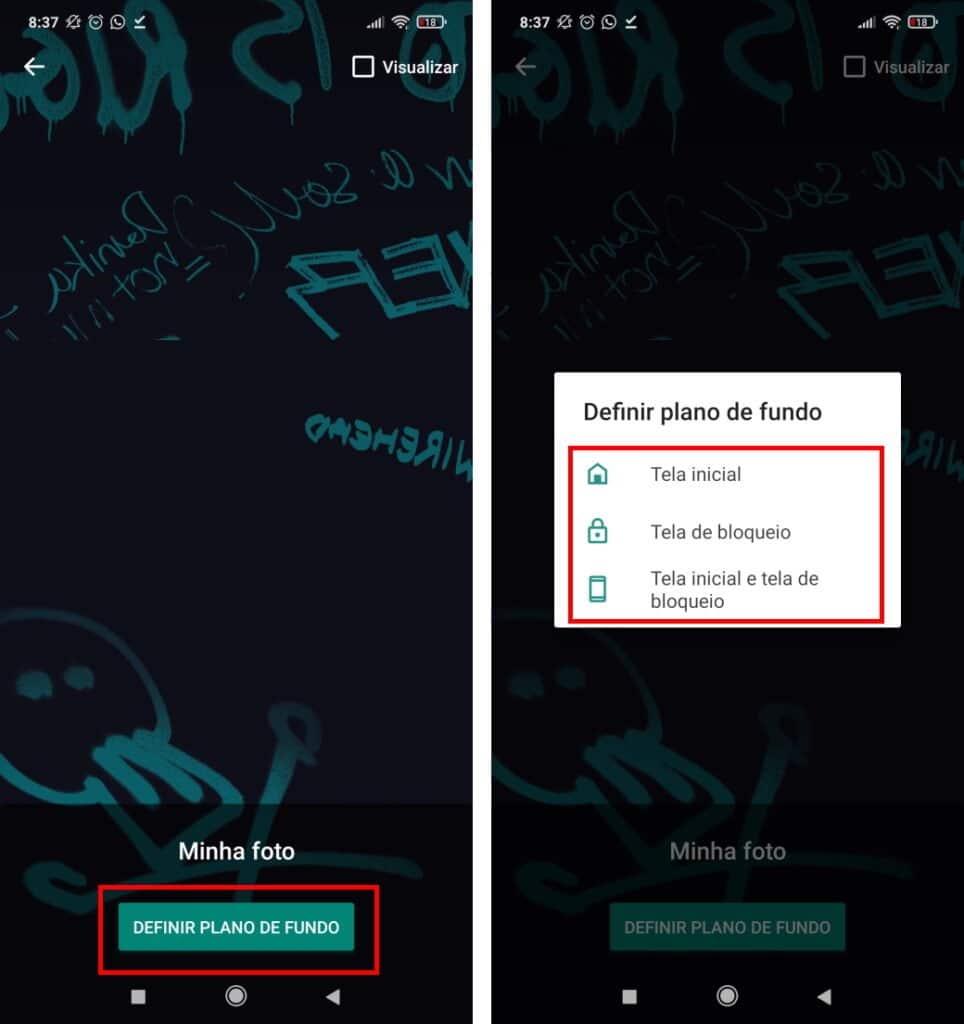 Como baixar os papéis do Cyberpunk 2077 no Android - Passo 5