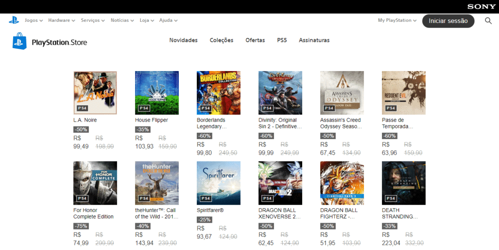 Promoção da PlayStation Store