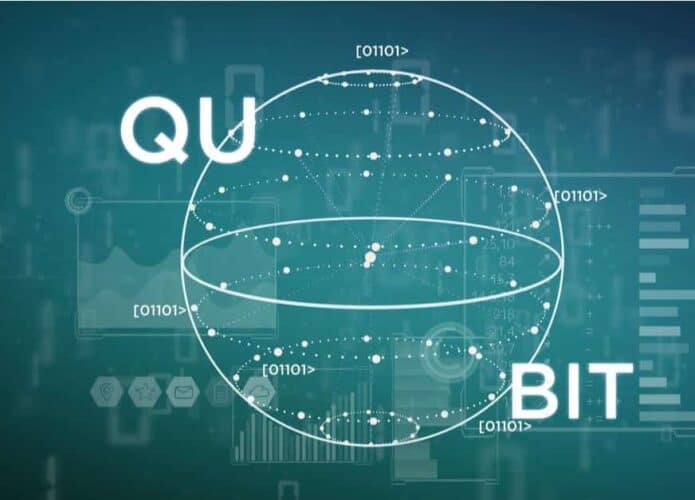 Ilustração de um bit quântico, ou Qubit