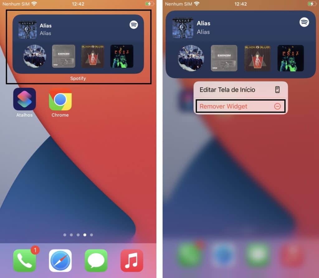 Fazer a bateria do iPhone durar mais - Remover widgets