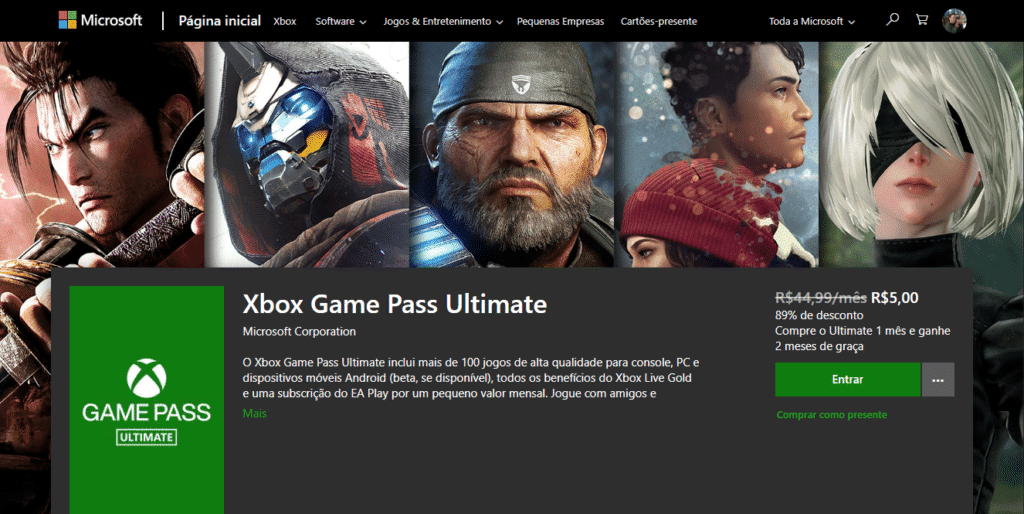 Promoção Game Pass Ultimate