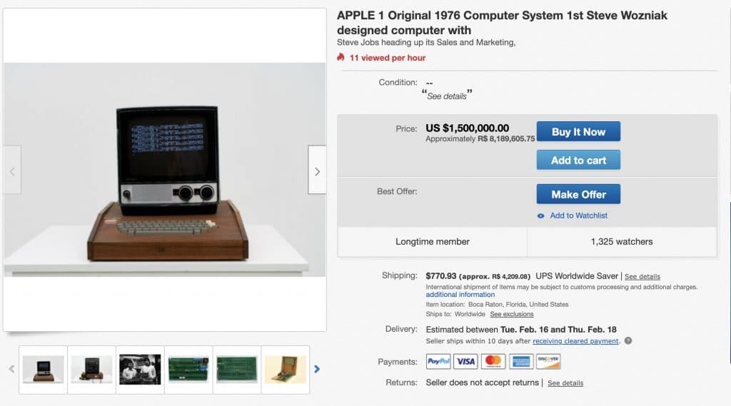 Apple 1: O primeiro produto da história da Apple Computers faz 45 anos