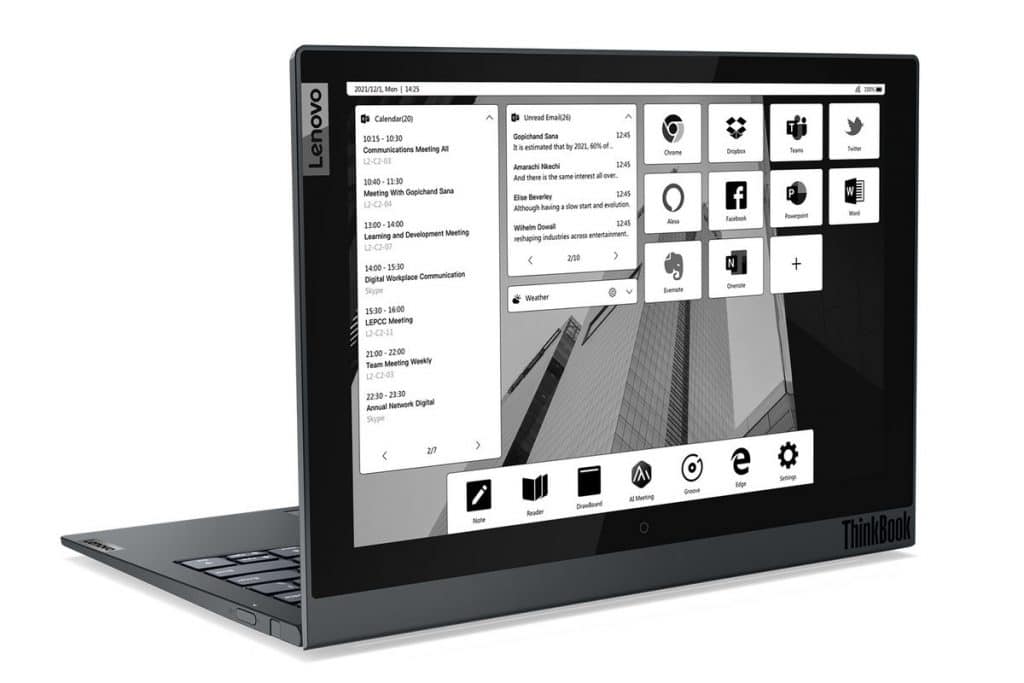 Thinkbook Plus Gen 2, da Lenovo, tem tela completa na tampa