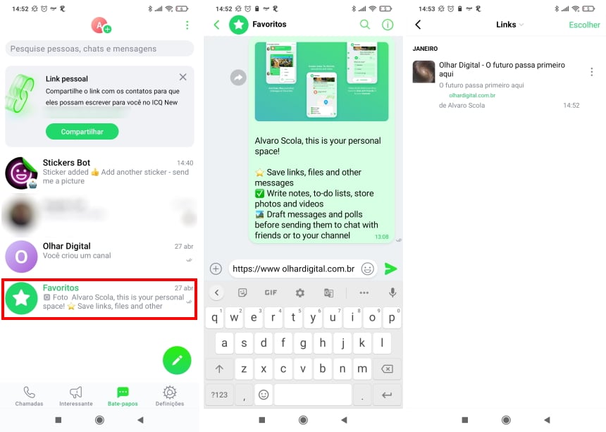 Espaço Pessoal - ICQ