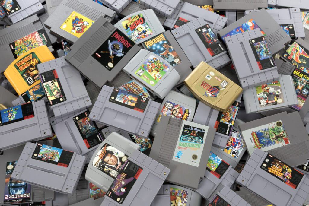 Retro Video Game Cartridge Collection