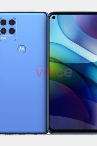 Imagem renderizada do smartphone Moto G Stylus