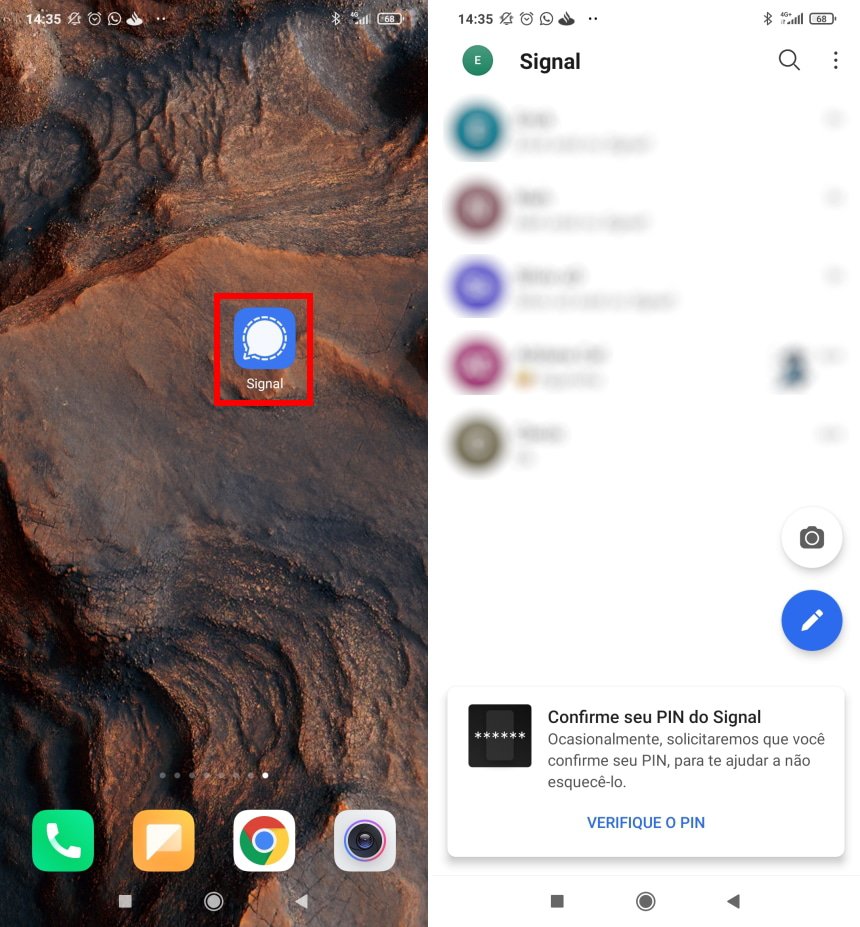Como borrar o rosto de pessoas em fotos com o Signal - Passo 1
