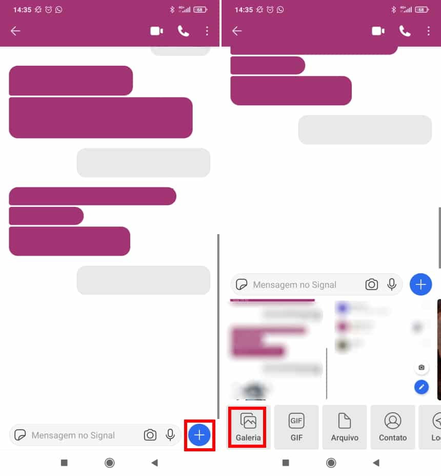 Como borrar o rosto de pessoas em fotos com o Signal - Passo 2