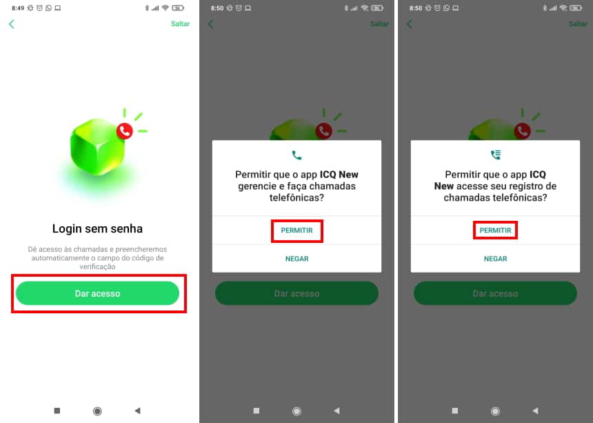 Como instalar e usar o ICQ no celular - Passo 3