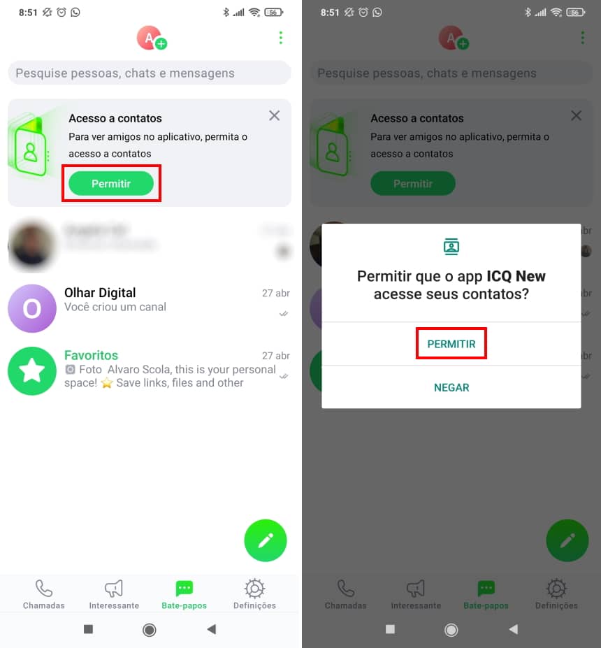 Como instalar e usar o ICQ no celular - Passo 5