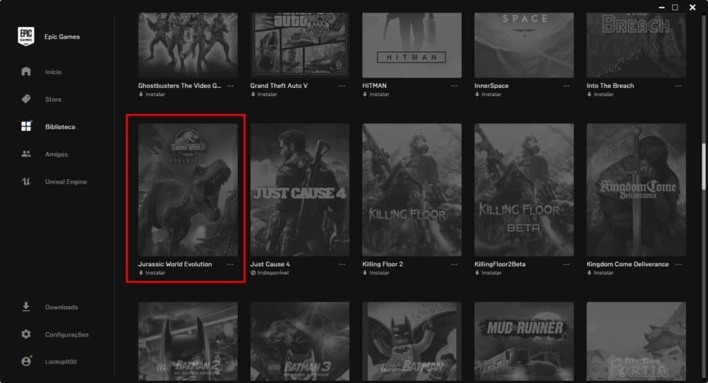 Como baixar o "Jurassic World Evolution de graça" na Epic Games - Passo 6