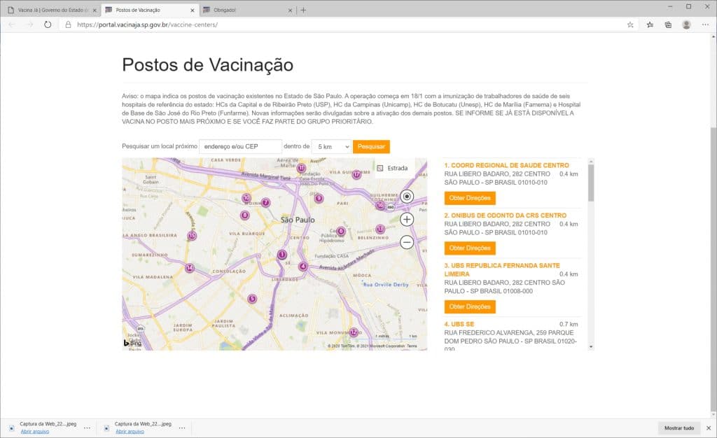 Como se cadastrar para a receber a vacina contra Covid-19 em São Paulo - Passo 6