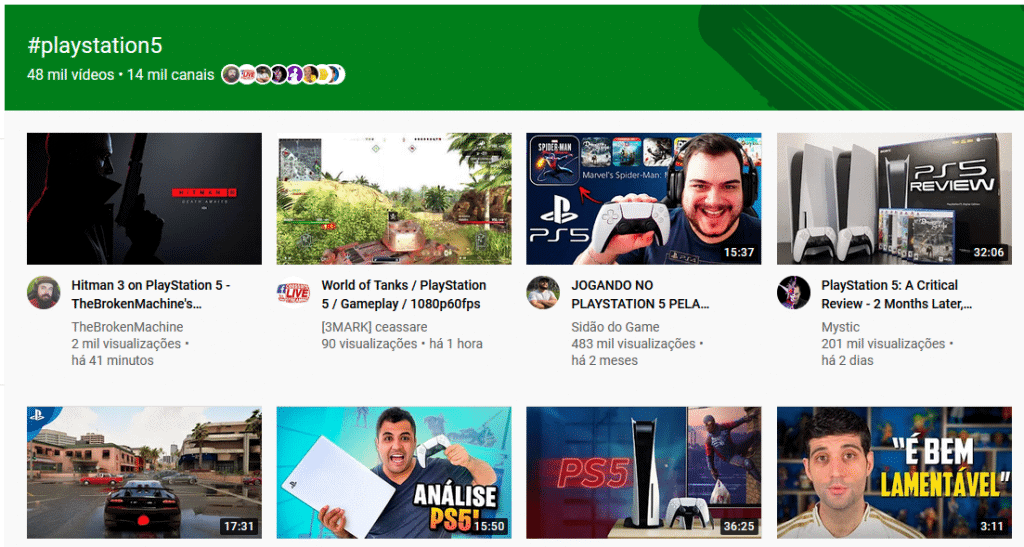 youtube hashtags