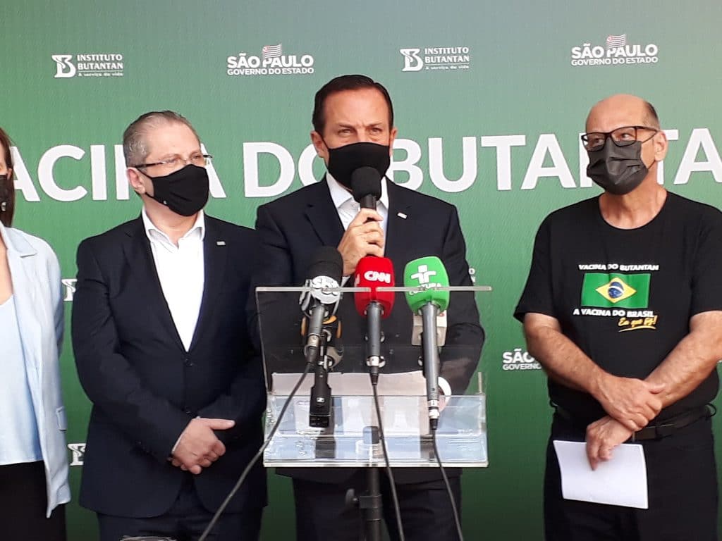 Entrevista coletiva do governador de São Paulo, João Doria