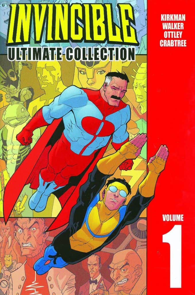 Capa do primeiro volume da coletânea "Invincible": quadrinhos de Robert Kirkman vão virar série animada pela Amazon Prime Video