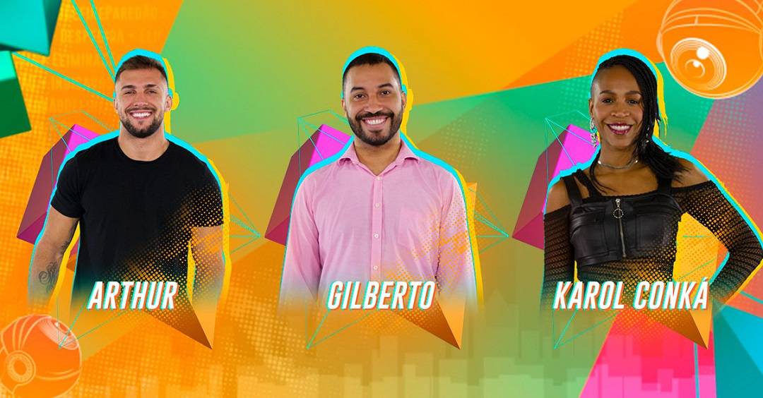 arthur, gilberto e karol conká estão no paredão do bbb 21 desta semana