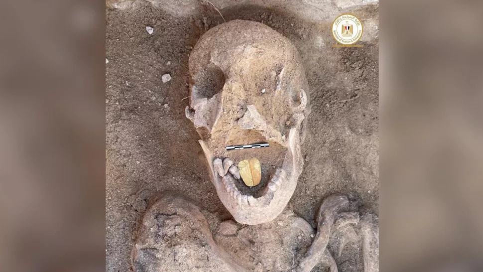 múmia língua de ouro