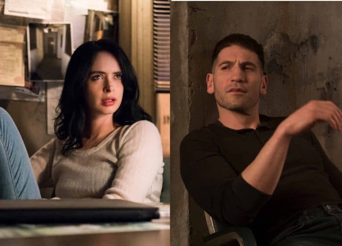 Krysten Ritter como Jessica Jones e Jon Bernthal como Frank Castle/Justiceiro