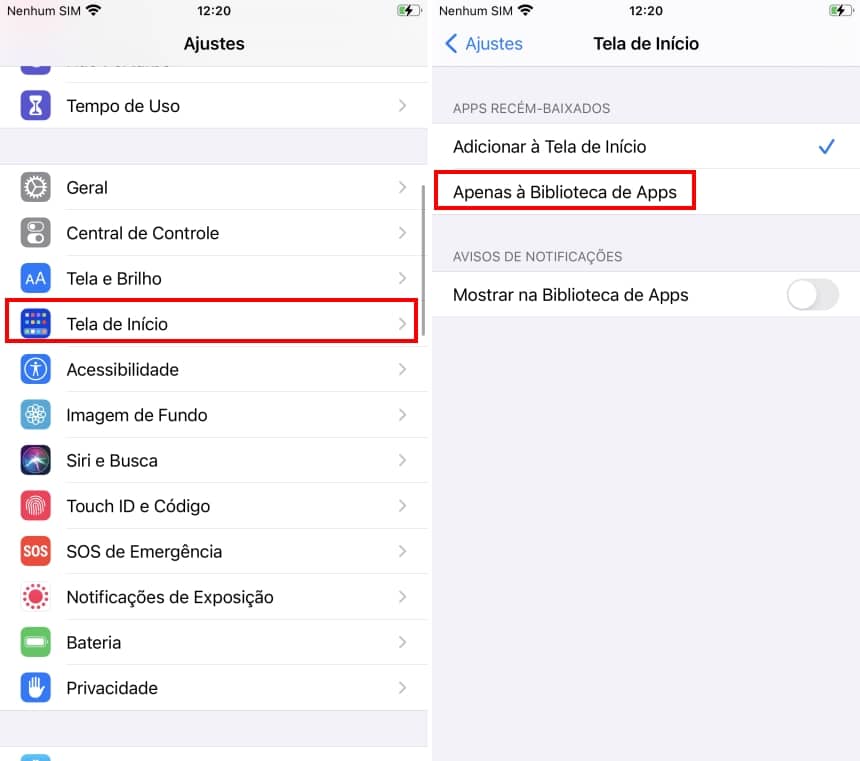 Esconder apps no iOS 14