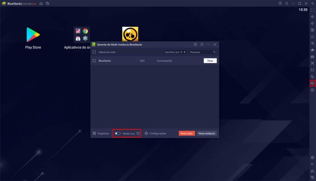 Modo eco - BlueStacks