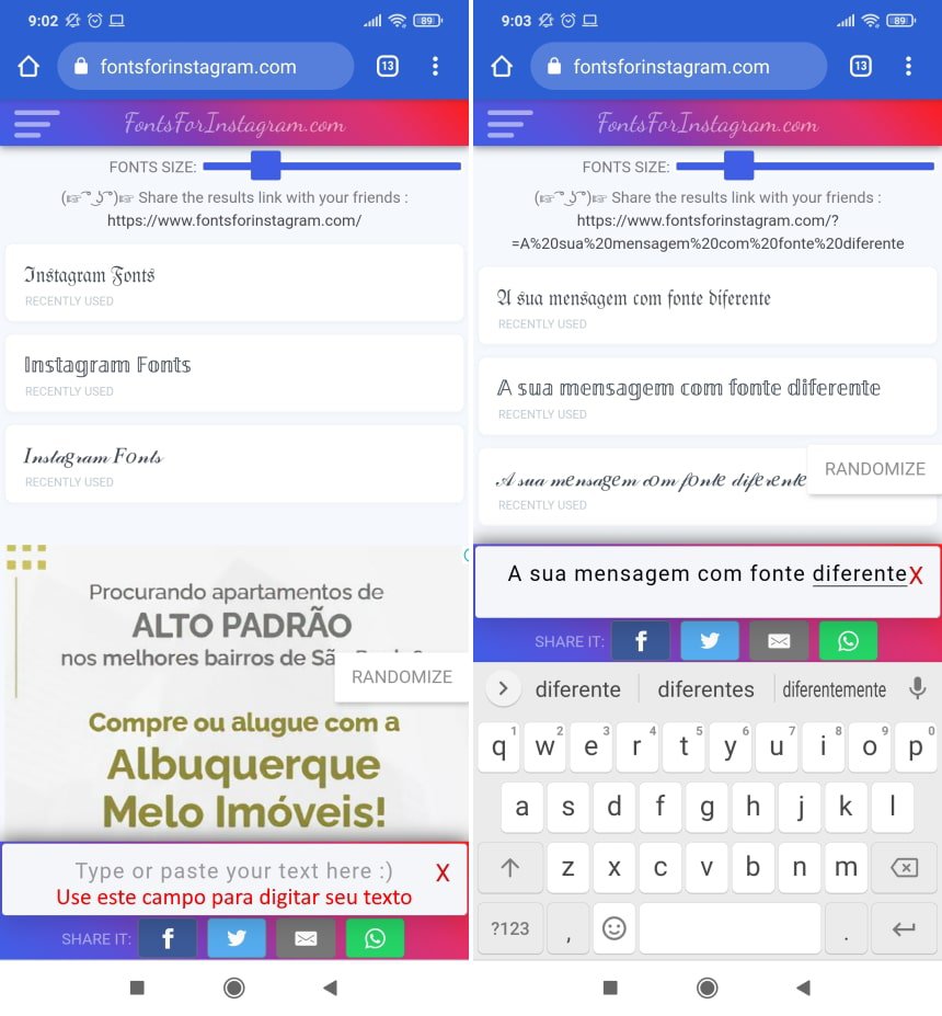 Como mudar a fonte de posts do Instagram e de mensagens no WhatsApp  - Passo 1