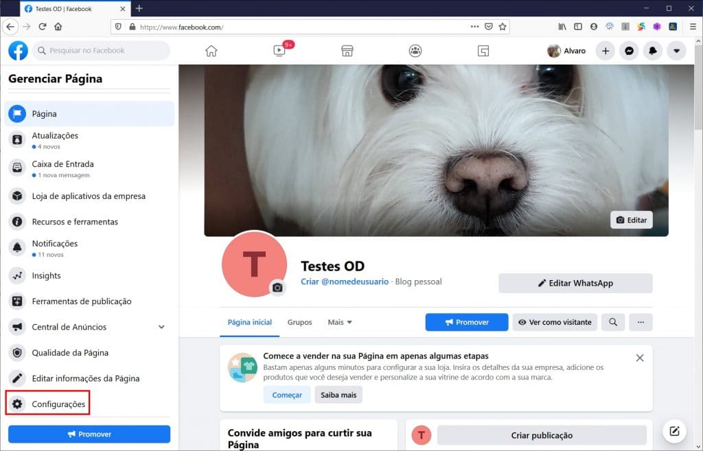 Como permitir que pessoas postem fotos em suas publicações do Facebook - Passo 1