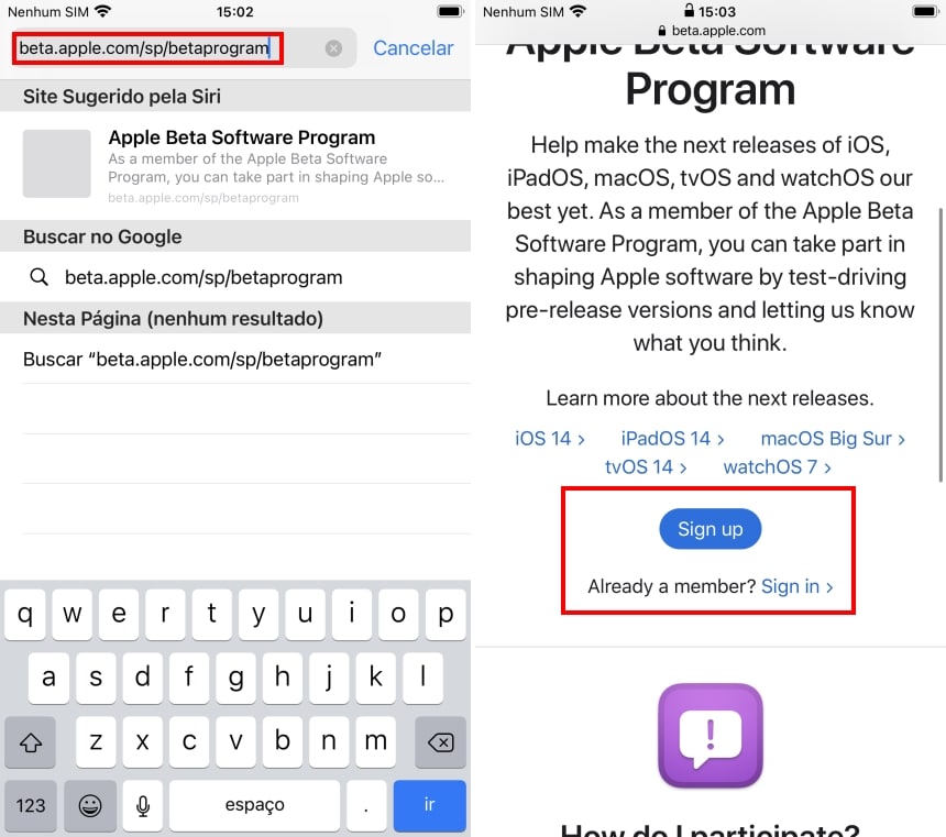 Como instalar o iOS 14.5 Beta 2 - Passo 1