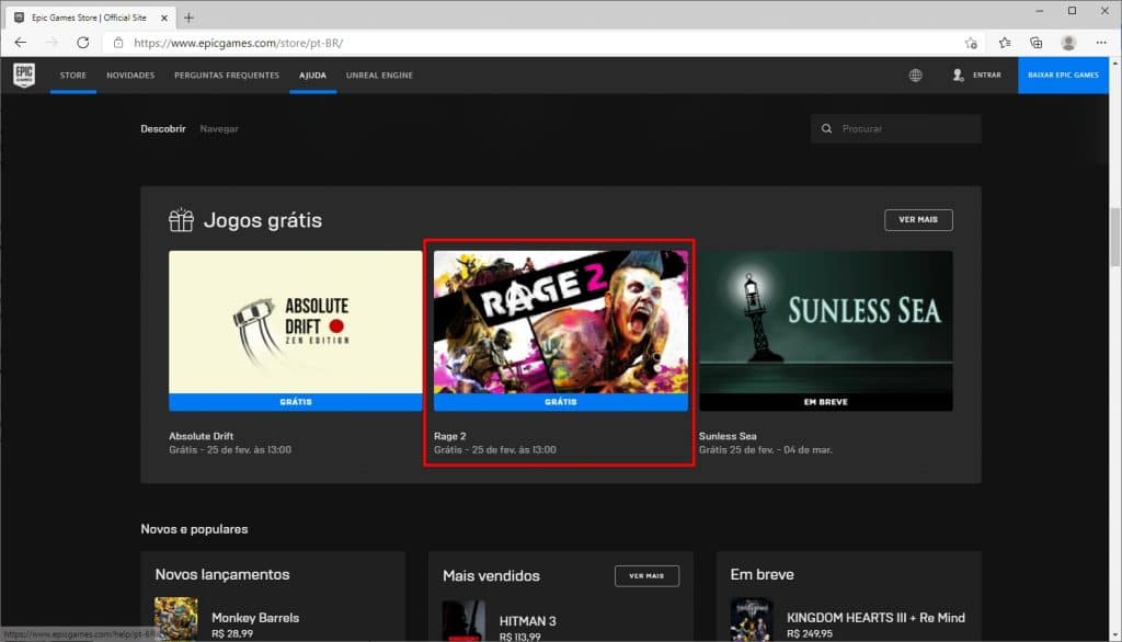 Como baixar “Rage 2” de graça no PC - Passo 1
