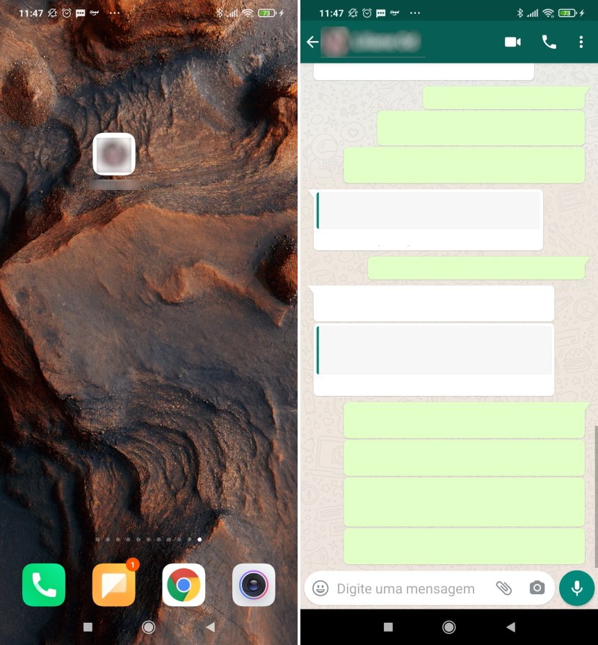 Como criar atalhos para contatos do WhatsApp no Android - Passo 4