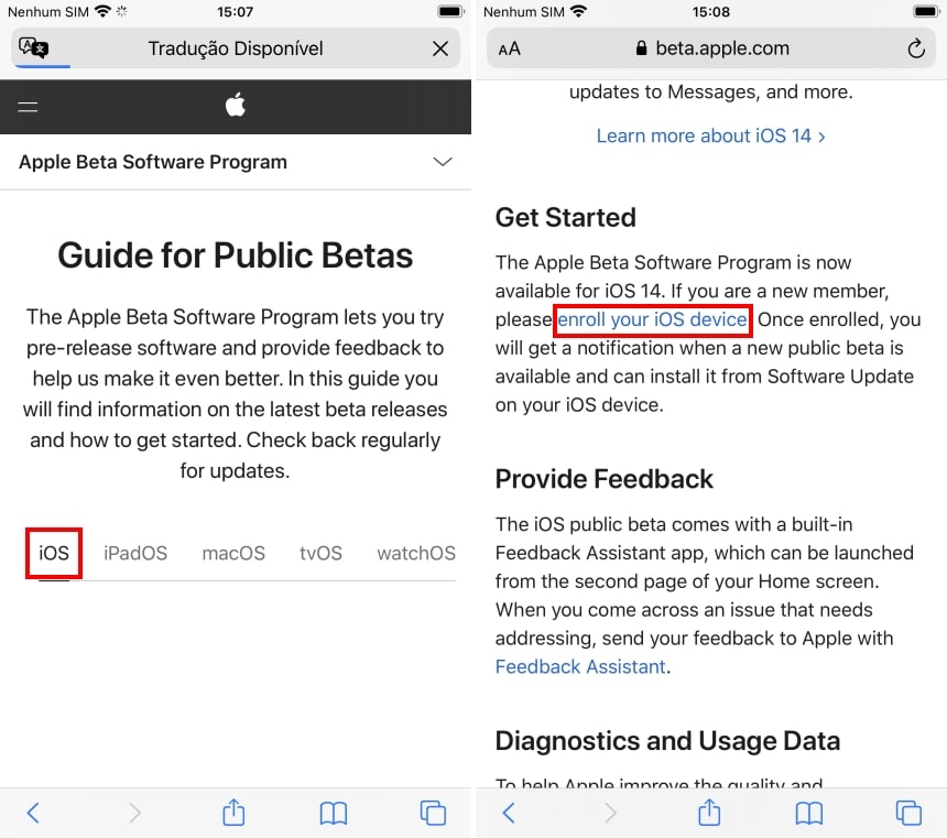 Como instalar o iOS 14.5 Beta 2 - Passo 4