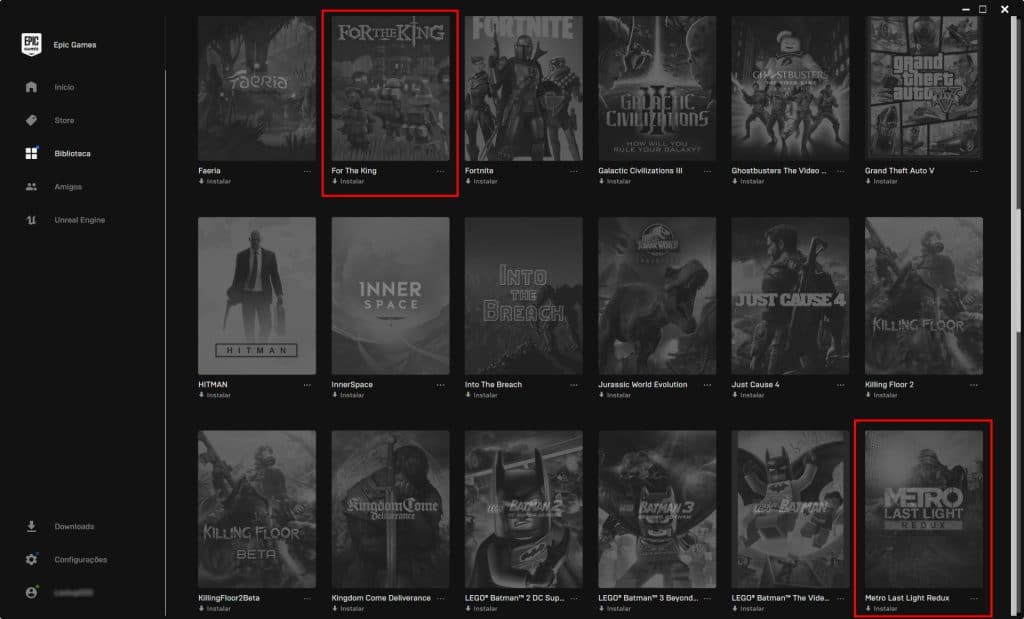 Como baixar “For the king” e “Metro: Last Light Redux” de graça no PC - Passo 6