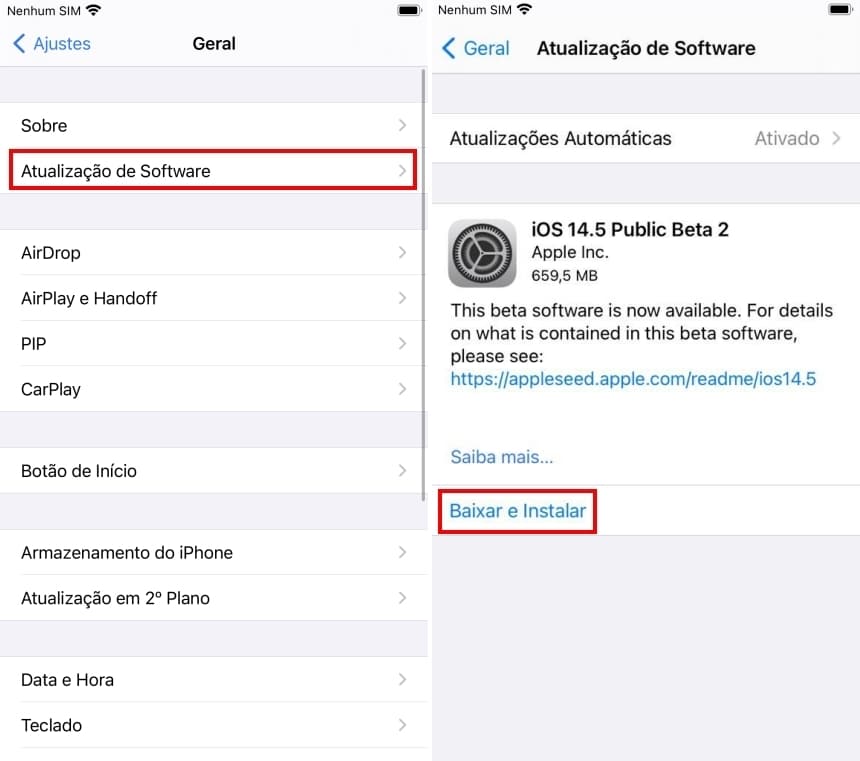 Como instalar o iOS 14.5 Beta 2 - Passo 8