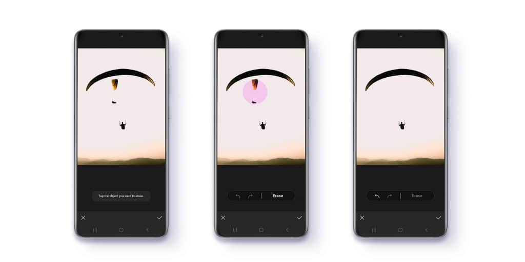 celulares da samsung sendo exibidos com melhorias nas ferramentas de foco e controle de exposição, um dos atributos do one ui 3.1
