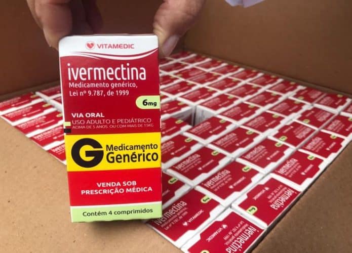 Lote com diversas caixas de ivermectina para combater a Covid-19