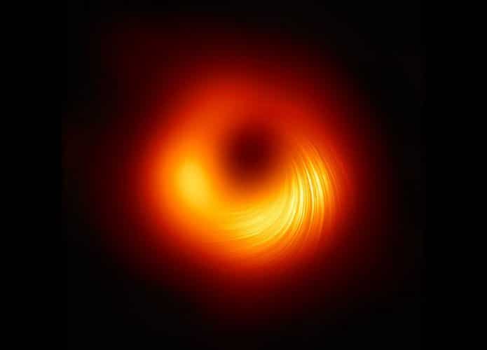 Visão polarizada da luz ao redor do buraco negro M87